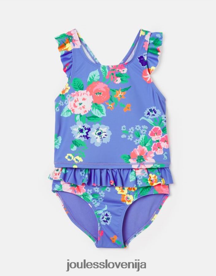 Joules oblačila dekleta laurielle tankini 2-12 let NFBJ4H319 modro cvetlično