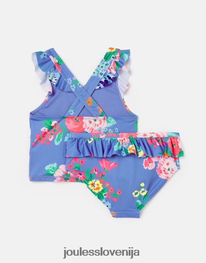 Joules oblačila dekleta laurielle tankini 2-12 let NFBJ4H319 modro cvetlično