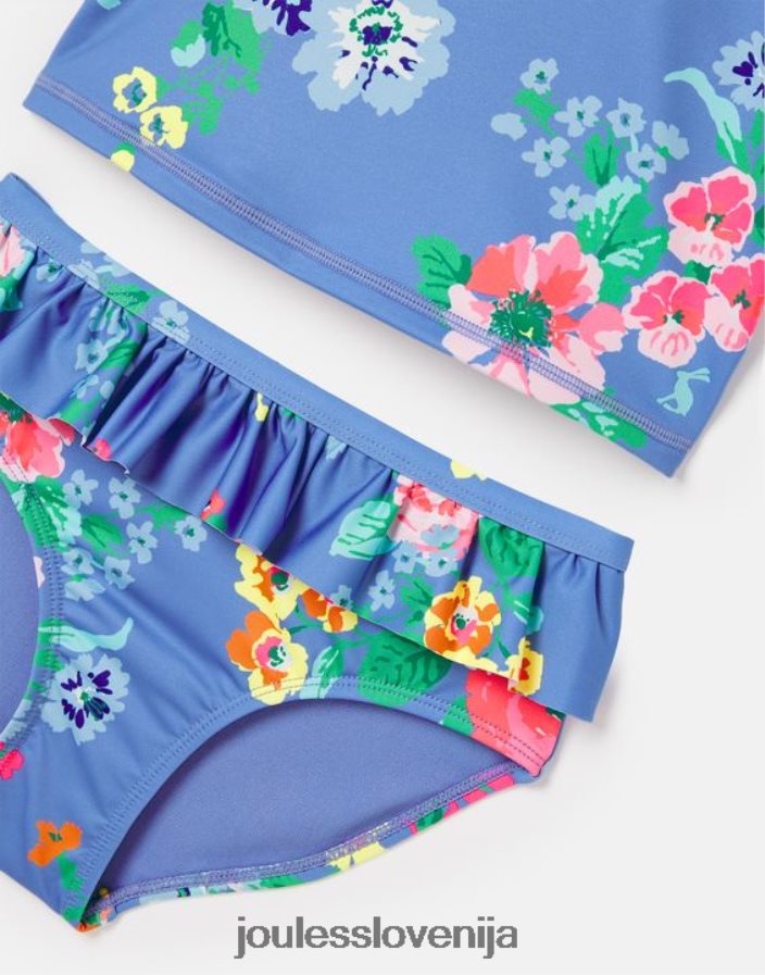 Joules oblačila dekleta laurielle tankini 2-12 let NFBJ4H319 modro cvetlično