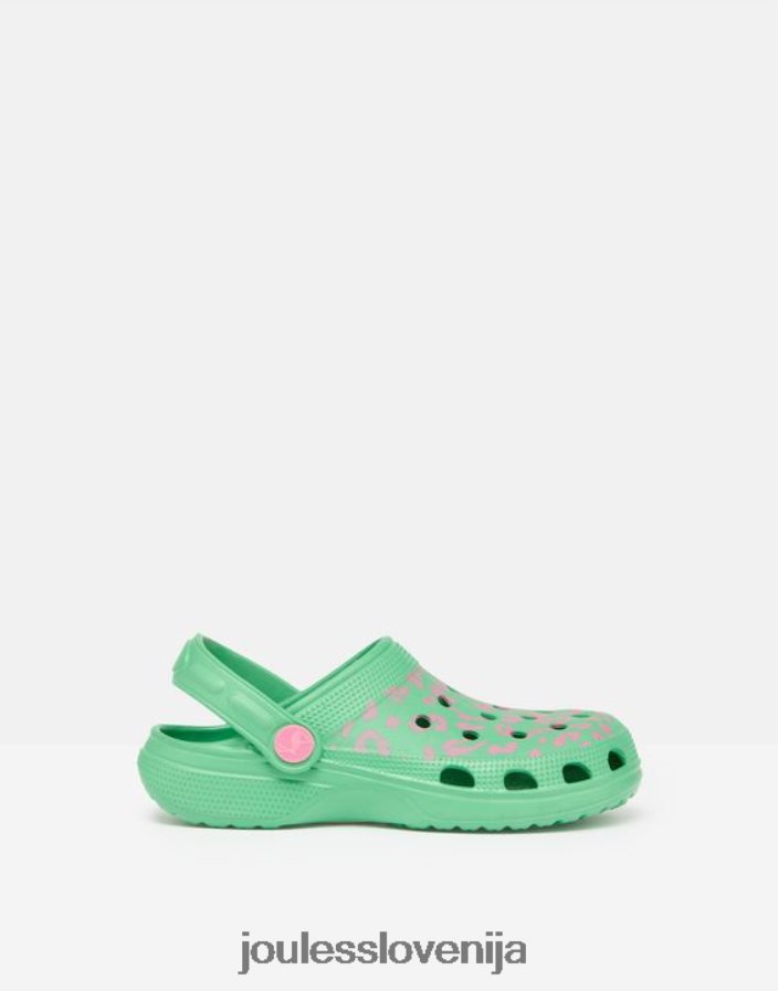 Joules obutev dekleta cokle za bazene NFBJ4H325 zeleni roza leopard