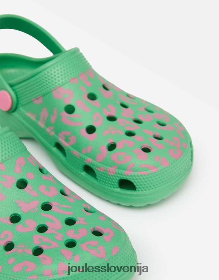 Joules obutev dekleta cokle za bazene NFBJ4H325 zeleni roza leopard