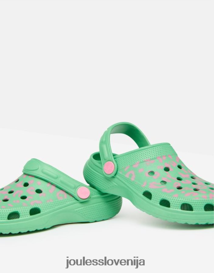 Joules obutev dekleta cokle za bazene NFBJ4H325 zeleni roza leopard