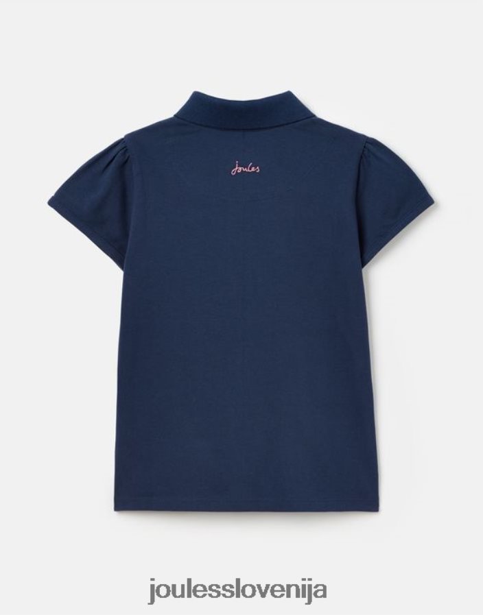 Joules oblačila dekleta moxie polo majica 2-12 let NFBJ4H315 mornarski samorog