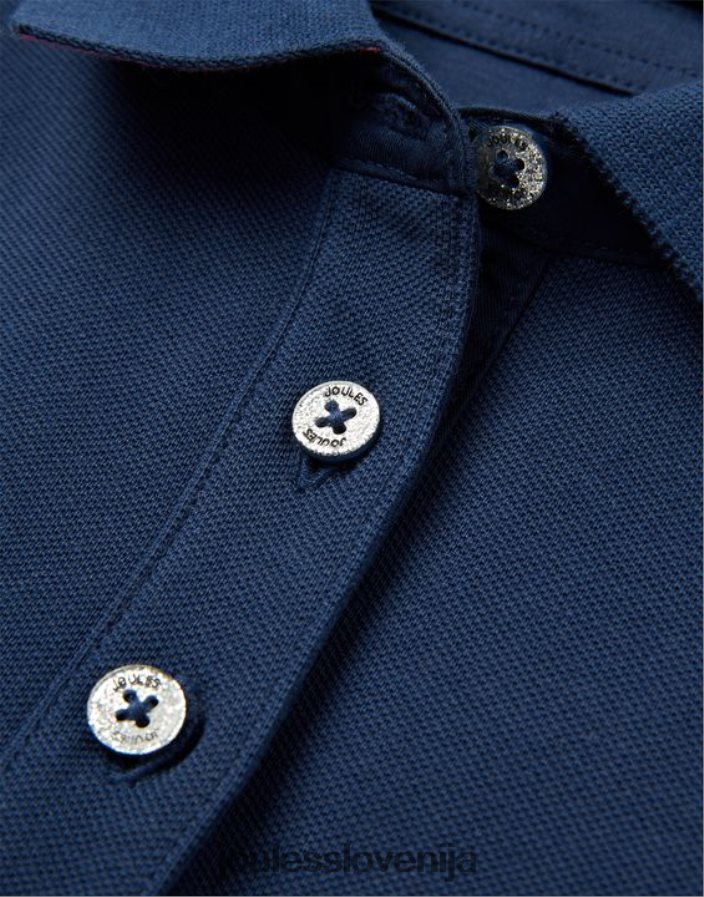 Joules oblačila dekleta moxie polo majica 2-12 let NFBJ4H315 mornarski samorog