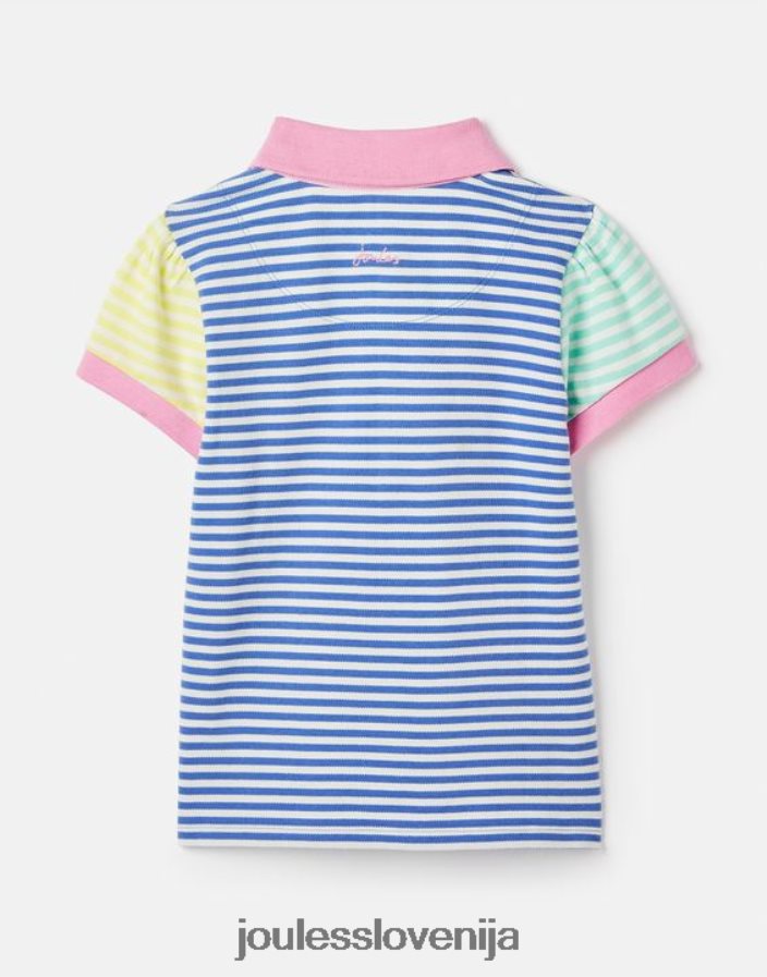 Joules oblačila dekleta polo majica s črtami morgan 2-12 let NFBJ4H255 modra več črta