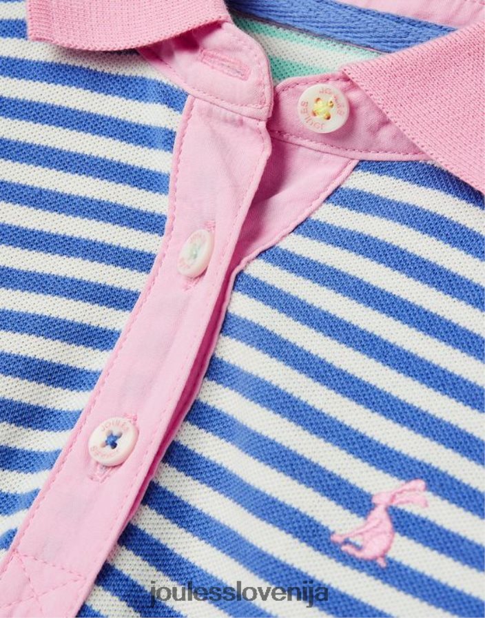 Joules oblačila dekleta polo majica s črtami morgan 2-12 let NFBJ4H255 modra več črta