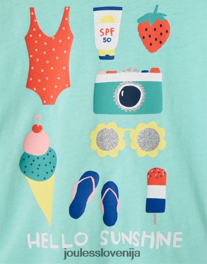 Joules oblačila dekleta pixie sitotisk majica 2-12 let NFBJ4H261 modre počitnice