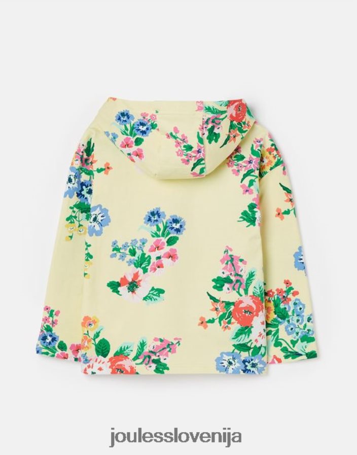 Joules oblačila dekleta lahek pulover s kapuco abbie 2-12 let NFBJ4H282 pastelno rumena