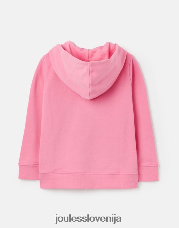 Joules oblačila dekleta mayday zip through pulover s kapuco 2-12 let NFBJ4H263 aurora roza