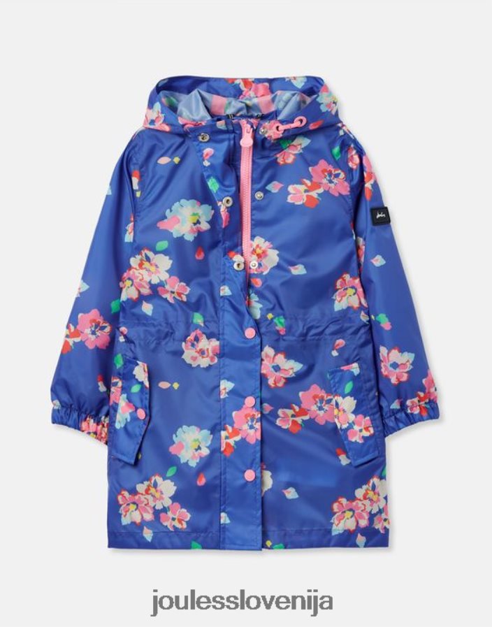 Joules oblačila dekleta Golightly Packaway jakna 2-12 let NFBJ4H305 modro cvetlično