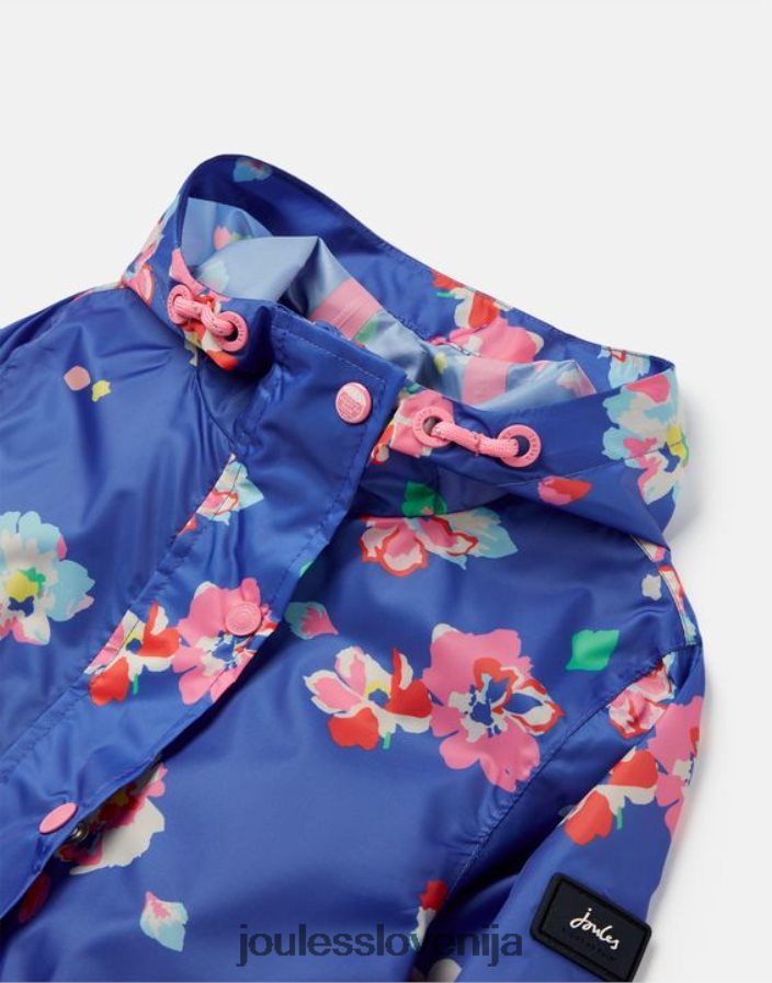 Joules oblačila dekleta Golightly Packaway jakna 2-12 let NFBJ4H305 modro cvetlično
