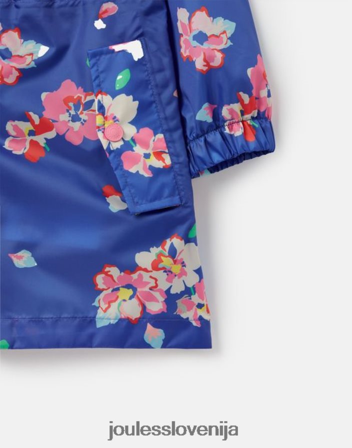 Joules oblačila dekleta Golightly Packaway jakna 2-12 let NFBJ4H305 modro cvetlično