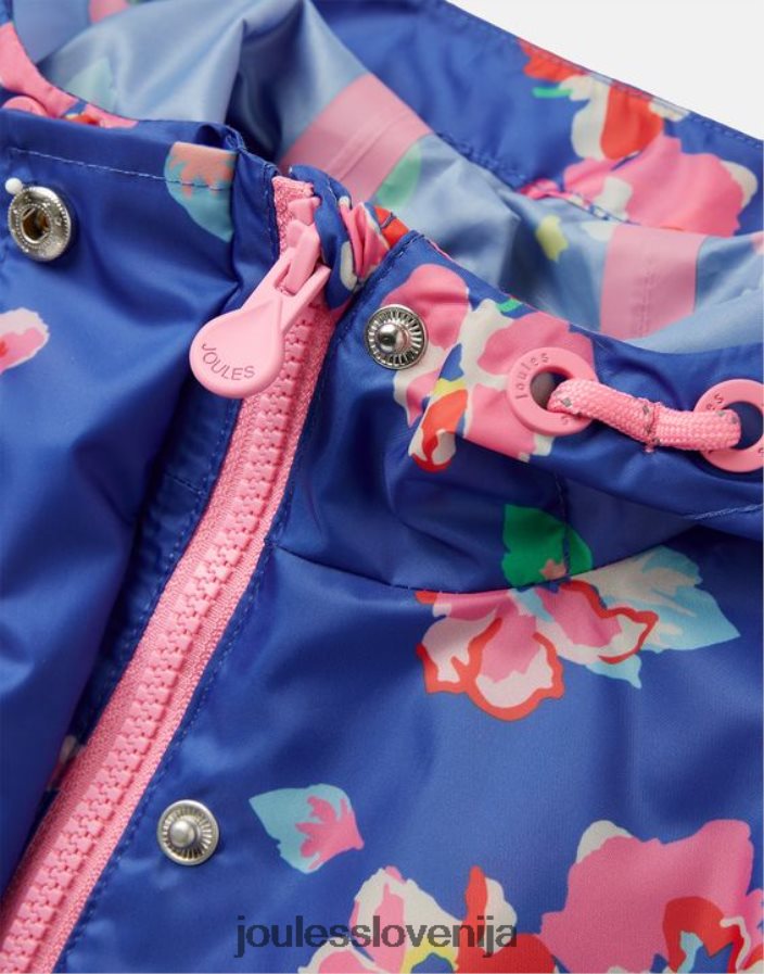 Joules oblačila dekleta Golightly Packaway jakna 2-12 let NFBJ4H305 modro cvetlično