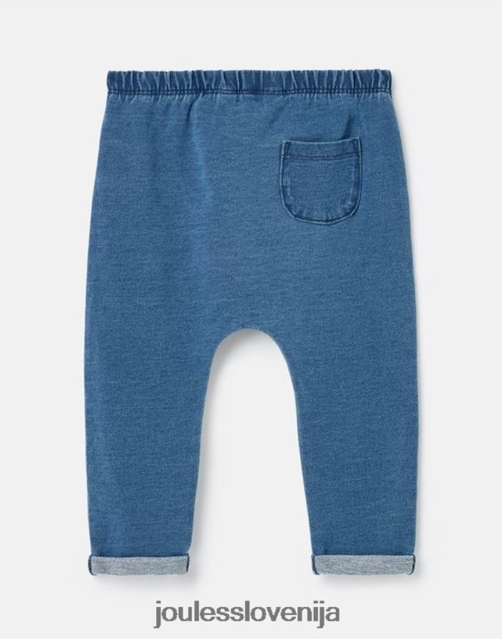 Joules oblačila dojenčki Grove denim brezšivne hlače 0-24 mesecev NFBJ4H441 denim