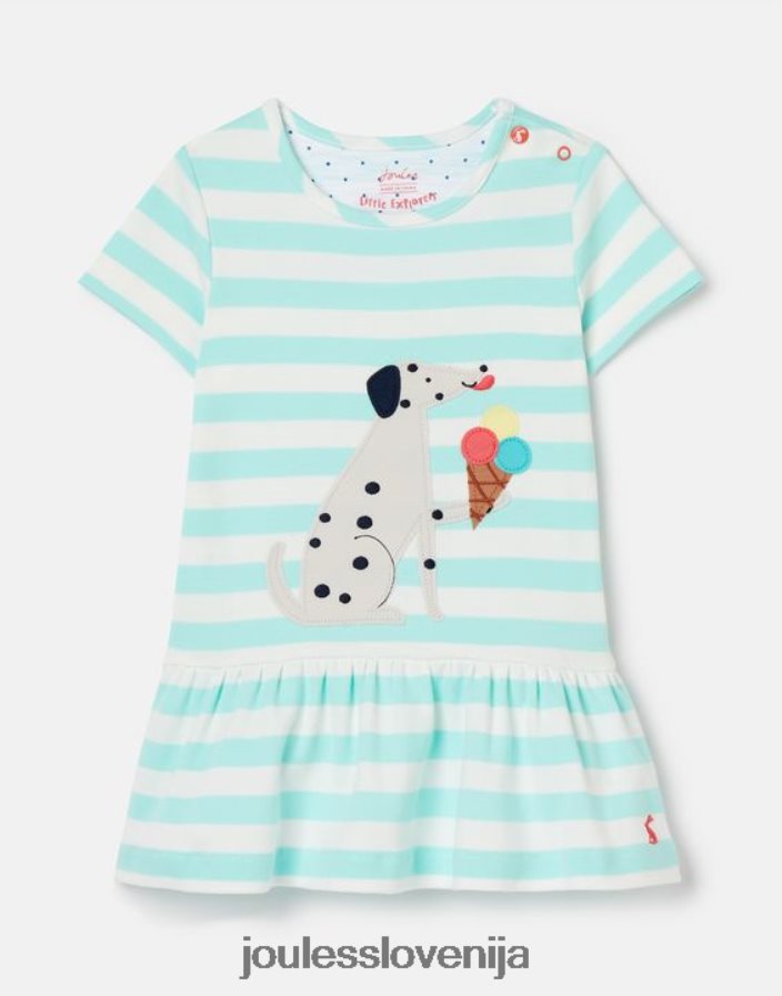 Joules oblačila dekleta dazzle artwork peplum obleka 0-3 leta NFBJ4H394 vodni trak