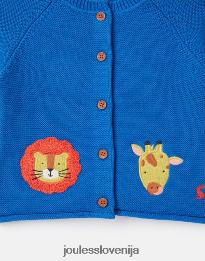 Joules oblačila dojenčki jopica bertie artwork 0-3 leta NFBJ4H436 modri safari