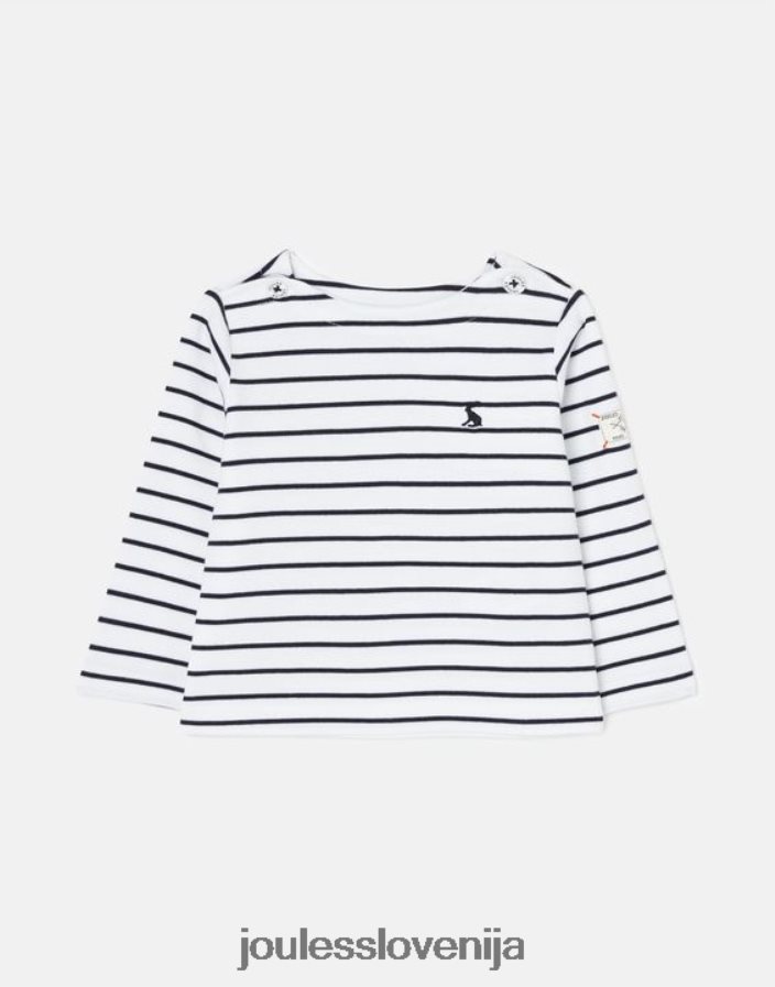 Joules oblačila dojenčki majica z dolgimi rokavi harbour stripe 0 - 3 leta NFBJ4H415 mornarski trak