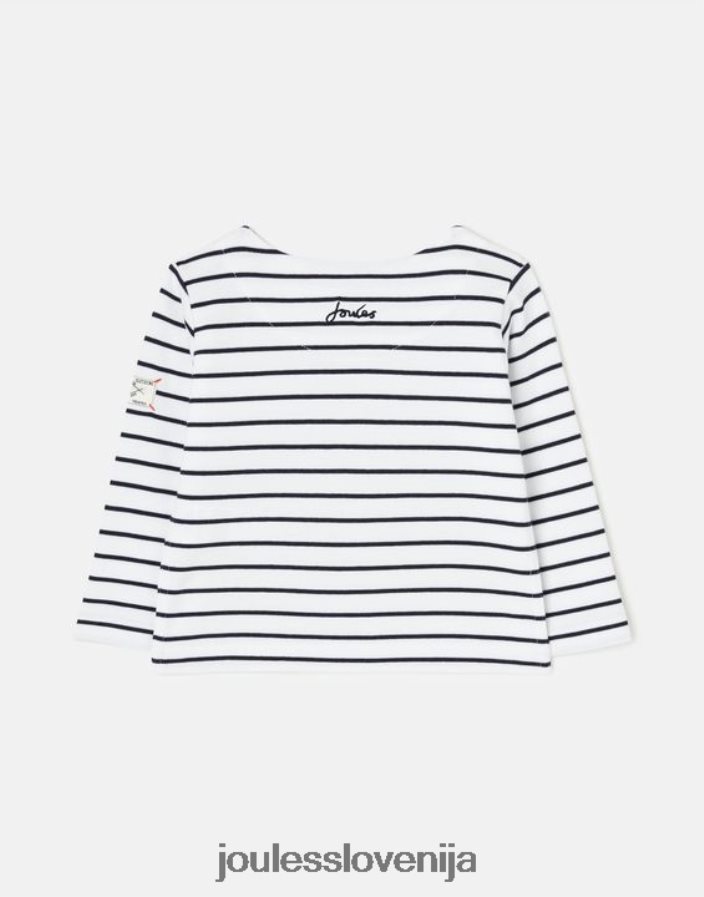 Joules oblačila dojenčki majica z dolgimi rokavi harbour stripe 0 - 3 leta NFBJ4H415 mornarski trak