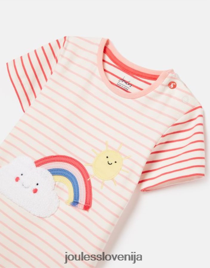 Joules oblačila dojenčki patch artwork romper 0-24 mesecev NFBJ4H403 pnkweahr