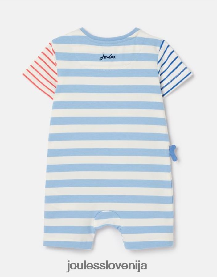 Joules oblačila dojenčki patch artwork romper 0-24 mesecev NFBJ4H425 bluwhales