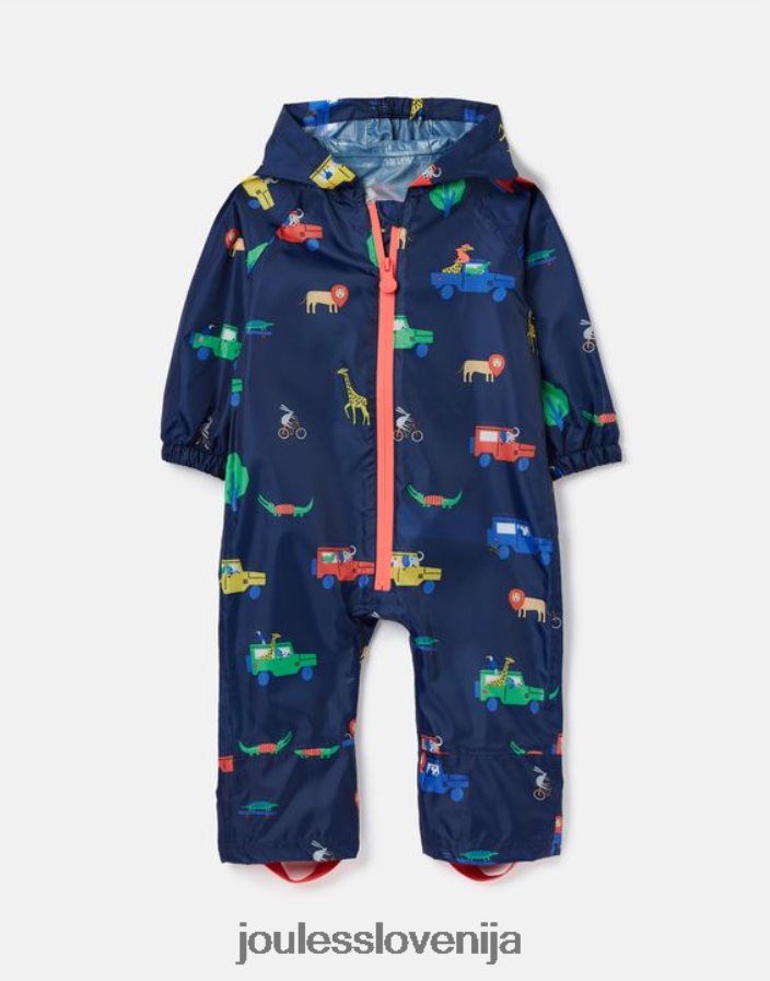 Joules oblačila dojenčki puddle nepremočljiva obleka 3 mesece-3 leta NFBJ4H440 mornariški safari