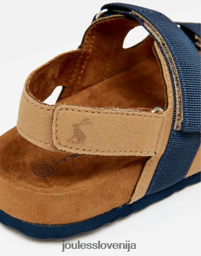 Joules obutev fantje toby sandali z velcro trakom NFBJ4H389 tan mornarica