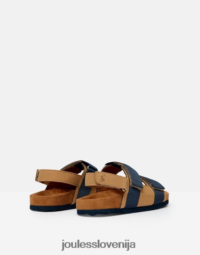 Joules obutev fantje toby sandali z velcro trakom NFBJ4H389 tan mornarica