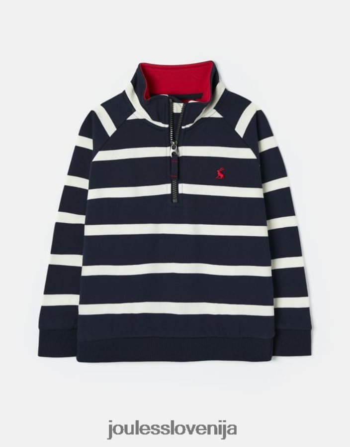Joules oblačila fantje finn 1/2 zip jopica 2-12 let NFBJ4H349 mornarski trak