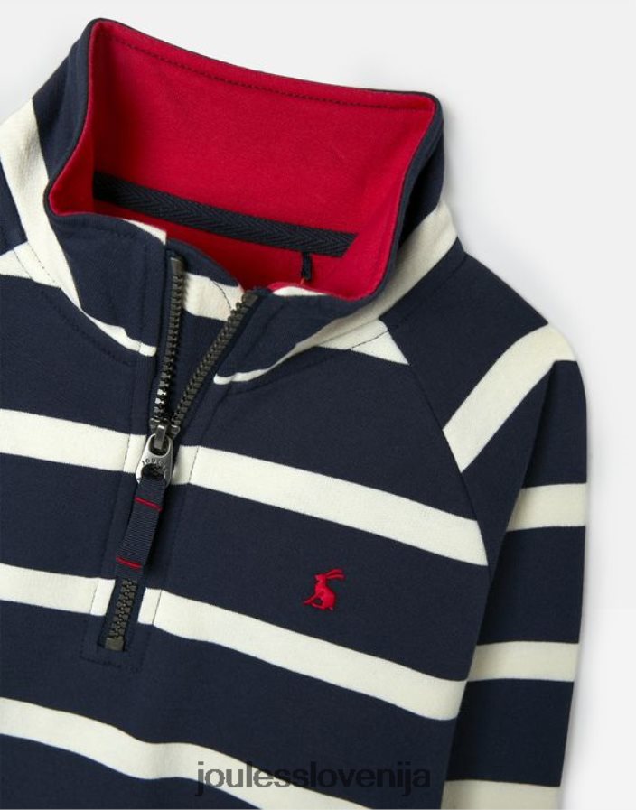 Joules oblačila fantje finn 1/2 zip jopica 2-12 let NFBJ4H349 mornarski trak