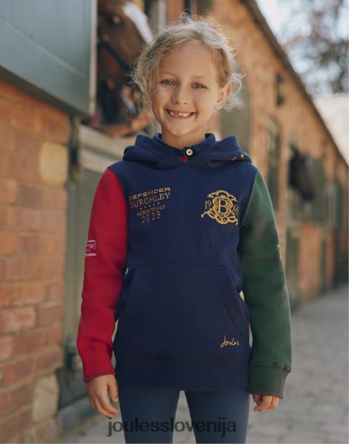 Joules oblačila fantje unisex pulover s kapuco burghley 2-12 let NFBJ4H316 francoska mornarica
