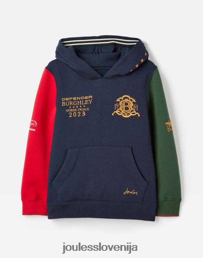 Joules oblačila fantje unisex pulover s kapuco burghley 2-12 let NFBJ4H316 francoska mornarica