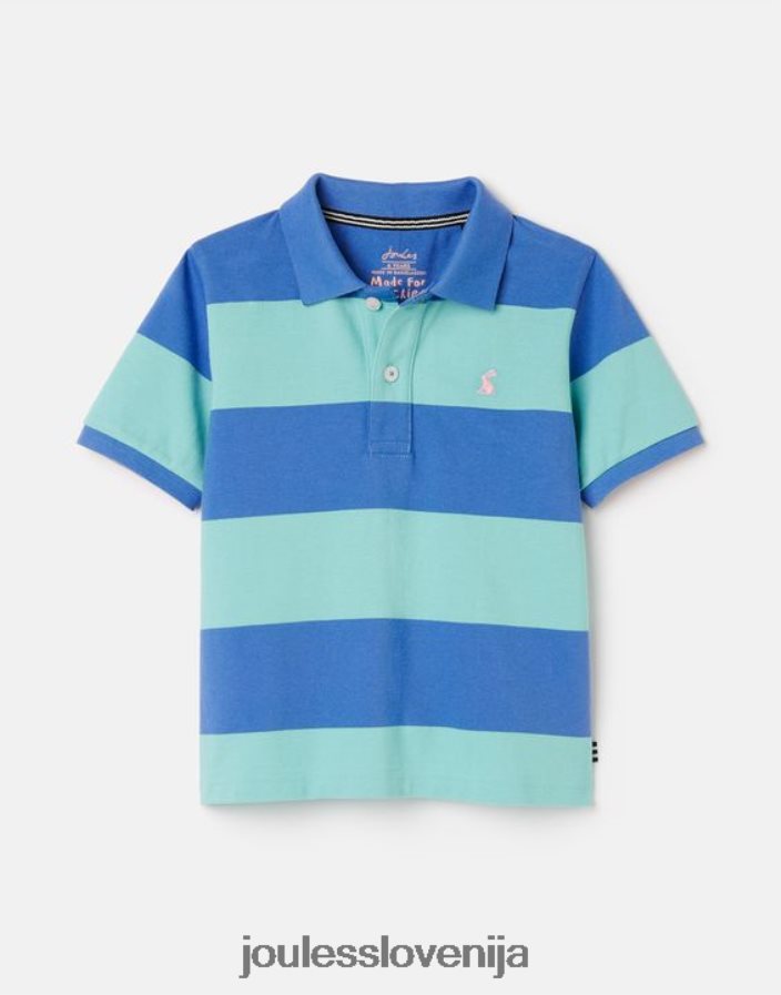 Joules oblačila fantje polo majica s črtami iz lesa 2-12 let NFBJ4H335 modri trak