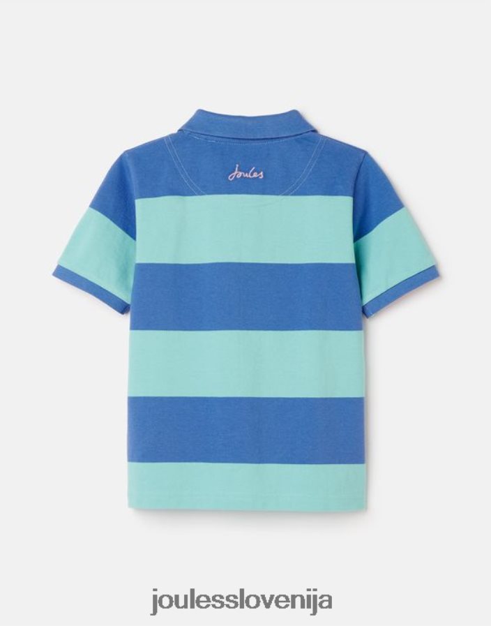 Joules oblačila fantje polo majica s črtami iz lesa 2-12 let NFBJ4H335 modri trak