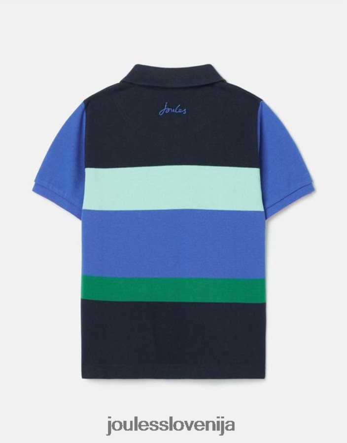 Joules oblačila fantje polo majica s črtami iz lesa 2-12 let NFBJ4H385 modra več črta