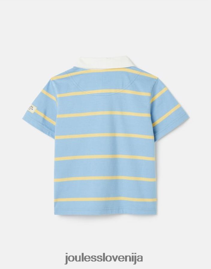 Joules oblačila fantje polo majica z ozzy črtami 2-12 let NFBJ4H350 modro rumena črta