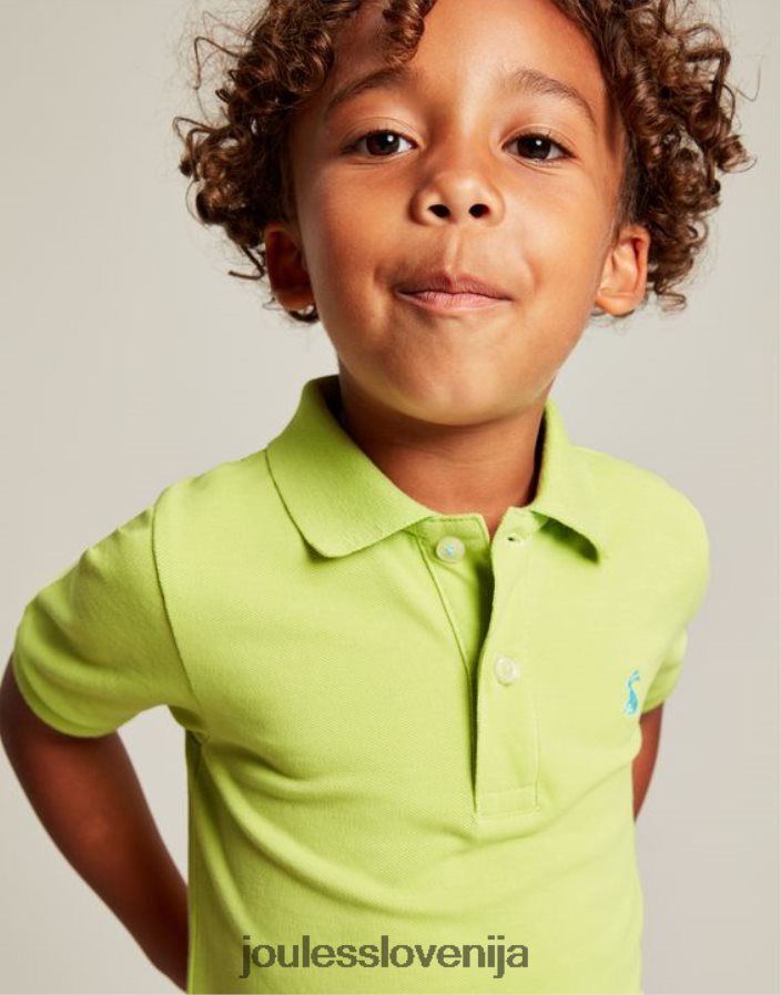 Joules oblačila fantje woody polo majica 2-12 let NFBJ4H375 limeta granita