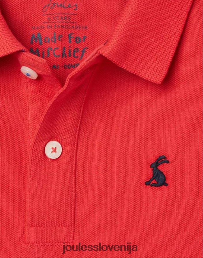 Joules oblačila fantje woody polo majica 2-12 let NFBJ4H380 rdeča