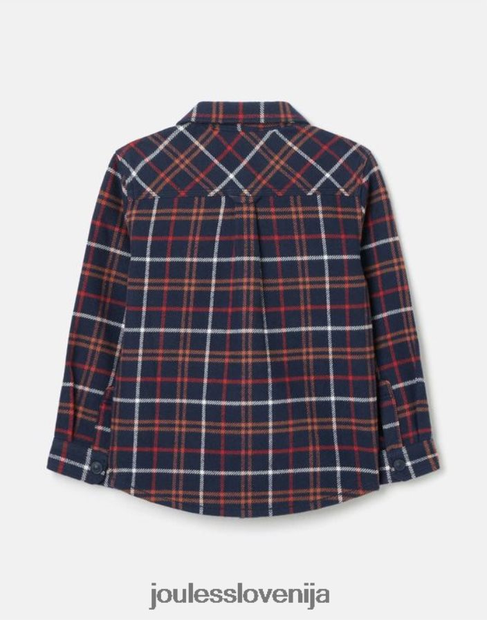 Joules oblačila fantje aiden shacket 2-12 let NFBJ4H366 mornarsko večplastni karo