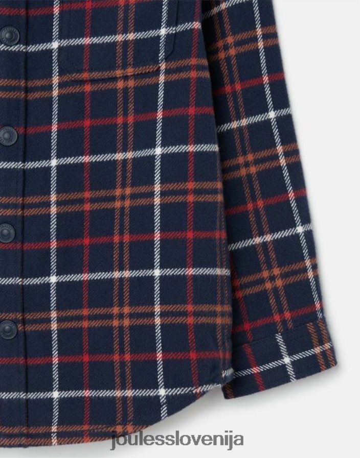 Joules oblačila fantje aiden shacket 2-12 let NFBJ4H366 mornarsko večplastni karo