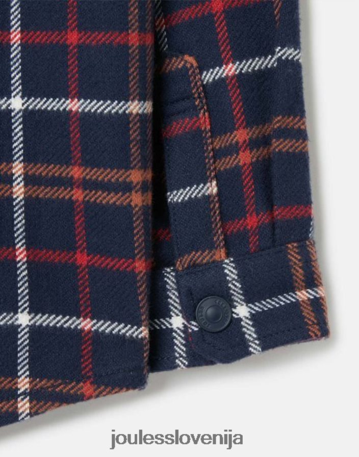 Joules oblačila fantje aiden shacket 2-12 let NFBJ4H366 mornarsko večplastni karo