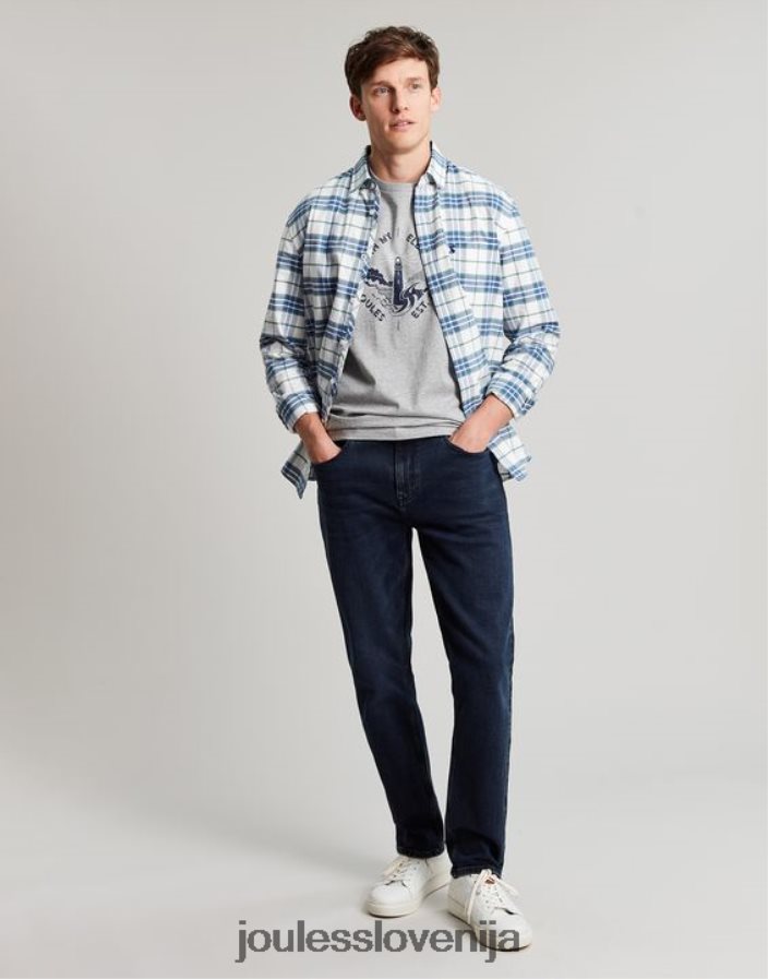 Joules oblačila moški oakham slim fit jeans jeans s 5 žepi NFBJ4H205 ink wash denim