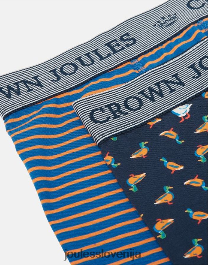 Joules dodatki moški crown bombažne boksarice 2 pak NFBJ4H170 mornarska raca gos