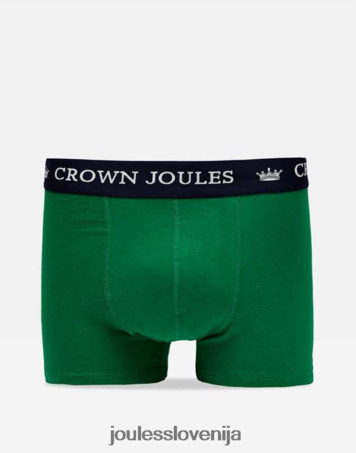 Joules dodatki moški crown bombažne boksarice 2 pak NFBJ4H172 zeleno modra črta