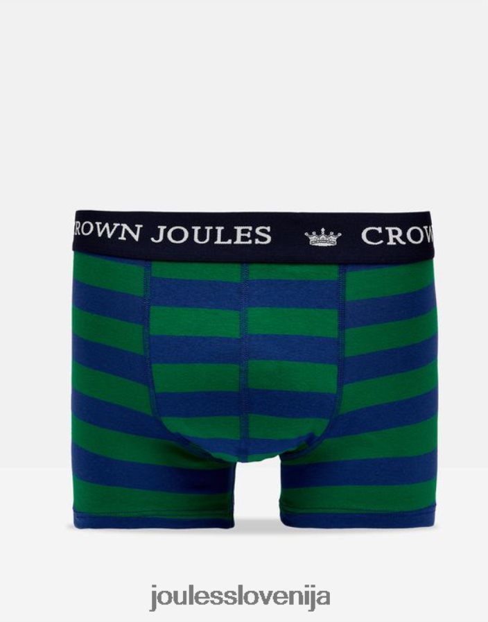 Joules dodatki moški crown bombažne boksarice 2 pak NFBJ4H172 zeleno modra črta
