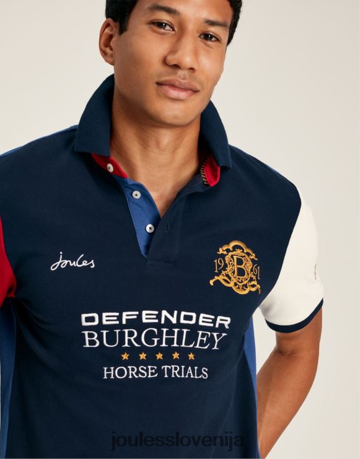 Joules oblačila moški burghley polo majica s kratkimi rokavi NFBJ4H222 francoska mornarica