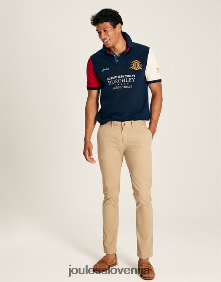 Joules oblačila moški burghley polo majica s kratkimi rokavi NFBJ4H222 francoska mornarica