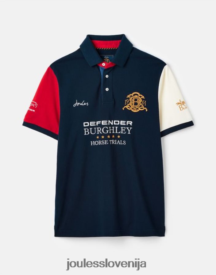 Joules oblačila moški burghley polo majica s kratkimi rokavi NFBJ4H222 francoska mornarica