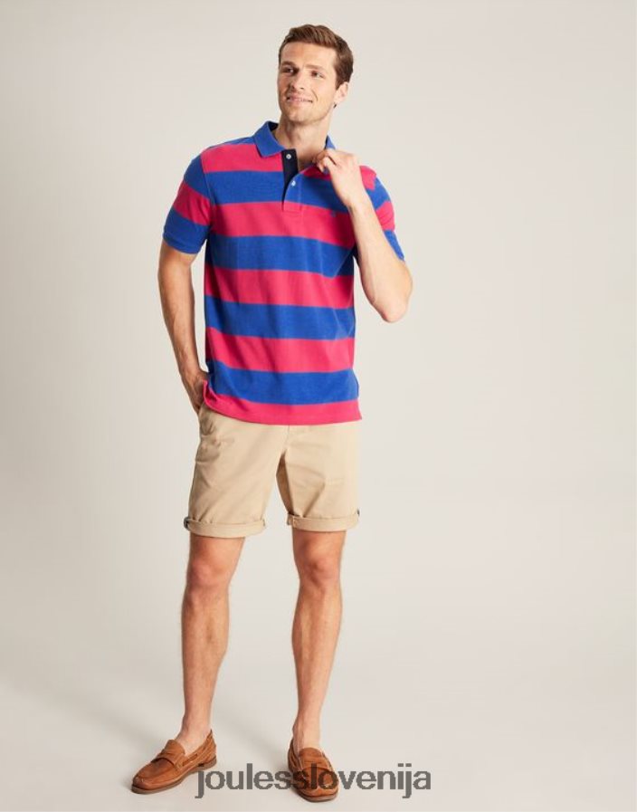 Joules oblačila moški filbert polo majica NFBJ4H204 srednji modri roza trak