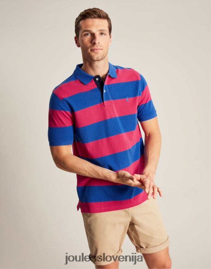 Joules oblačila moški filbert polo majica NFBJ4H204 srednji modri roza trak