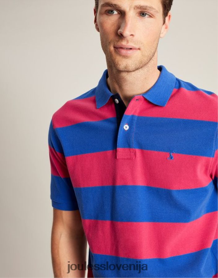 Joules oblačila moški filbert polo majica NFBJ4H204 srednji modri roza trak